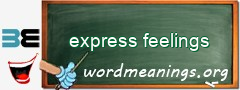 WordMeaning blackboard for express feelings